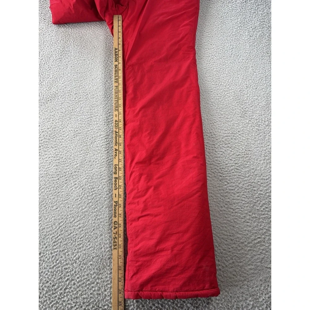 Vintage Polo Ralph Lauren Snow Pants Size‎ Medium x34.5 Red Cotton Down Filled